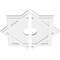 Ekena Millwork Axel Architectural Grade PVC Contemporary Ceiling Medallion, Two Piece, 16"OD x 3"ID x 8 3/4"C x 1"P CMP16AL2-03000 - alternate 2